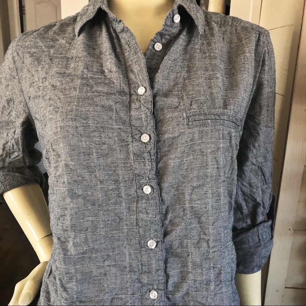 Soft Surroundings Crinkled Button Front Shirt - image 3